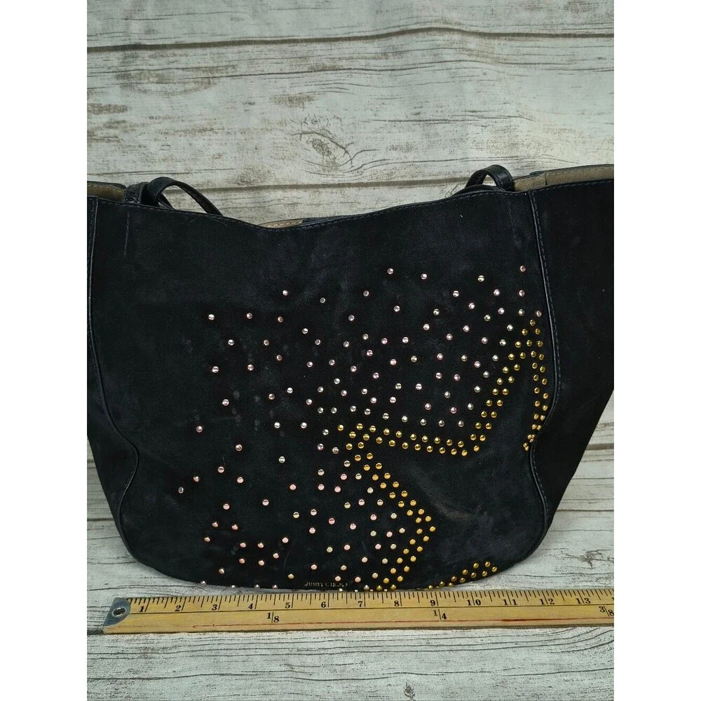 Jimmy Choo Stevie Hobo Bag Black Suede
